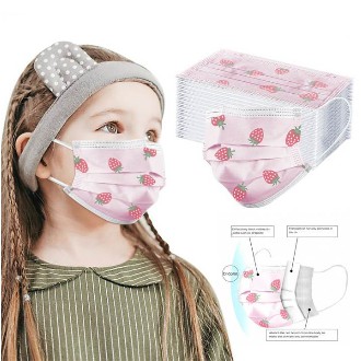 5 pcs KIDS DISPOSABLE PROTECTIVE FACE MASK BOY &amp; GIRL 3 ply - Masker Anak Cewek Cowok Motif Lucu chn