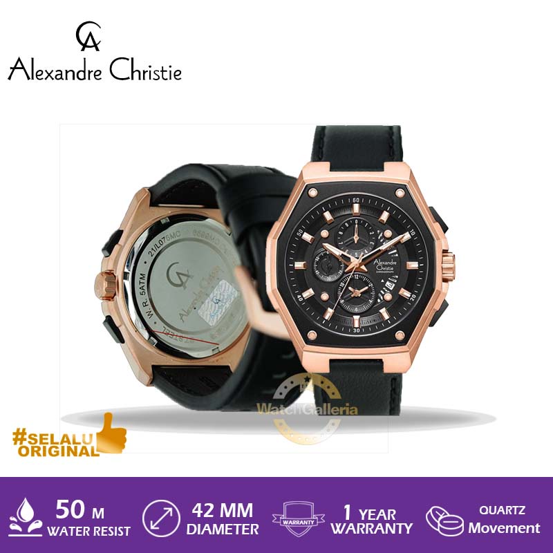 Alexandre Christie AC 6599 MC LBRBA Jam Tangan Pria Chronograph