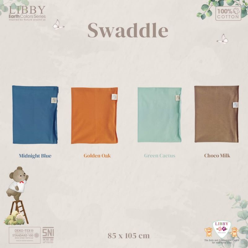 Bedong Bayi Polos Earth Color Libby