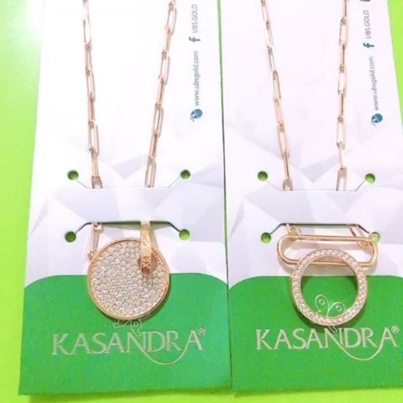 Kalung paperclip paperlina bulat full mata cartierr dan lubang UBS 8K / 375