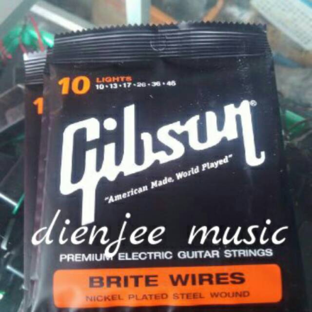 Senar gitar elektrik gibson 0,10 brite wires