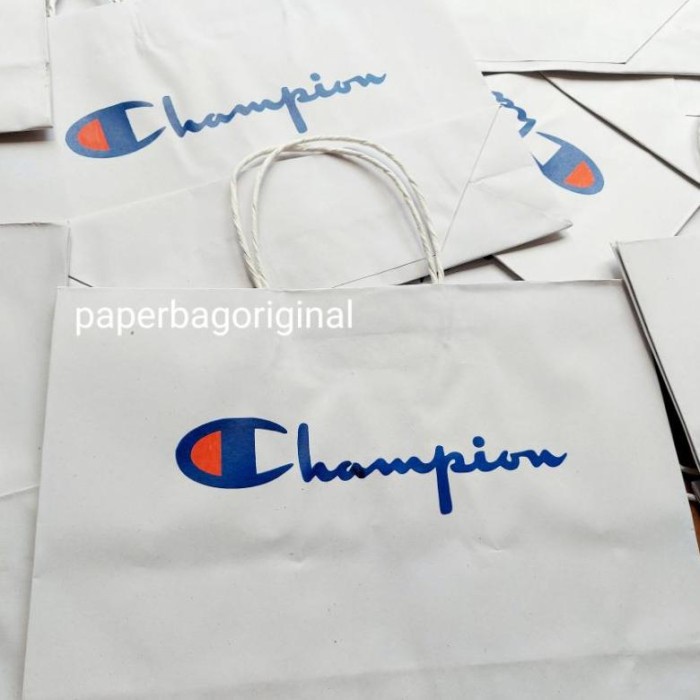 

(TERLARIS) READY STOK !!! Champion Paperbag Kantong Kertas Branded Paper bag