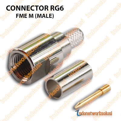 KONEKTOR CONNECTOR RG6 FME M (MALE)