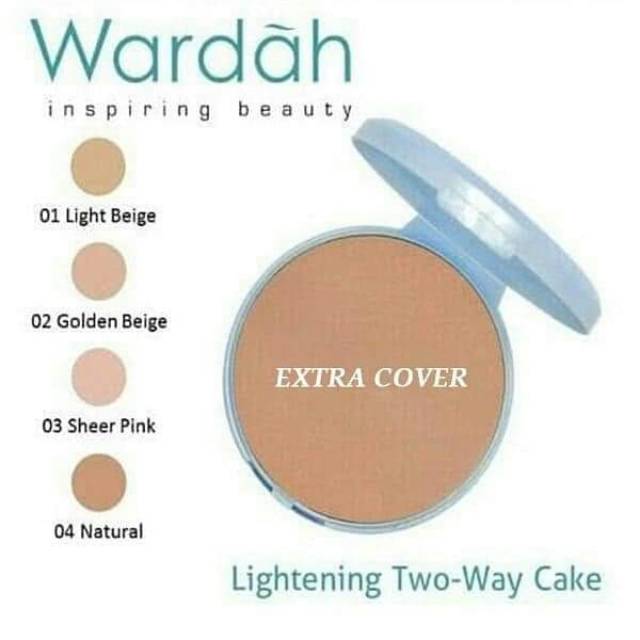 Wardah Two way cake extra cover / Wardah bedak TWC ekstra cover kemasan kaca dan reffil isi ulang