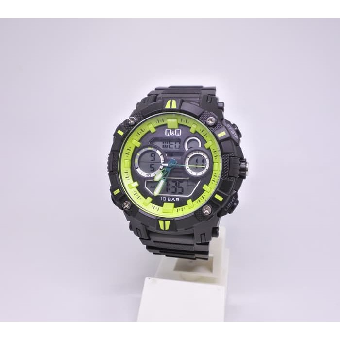 Q&Q QnQ QQ Analog Digital Jam Tangan Pria Hitam GW88J007Y Original