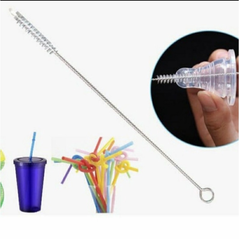 Sikat Pembersih Sedotan Stainless Steel / Sikat Dot Bayi / Sikat Botol / Sikat Stainless Steel Straw