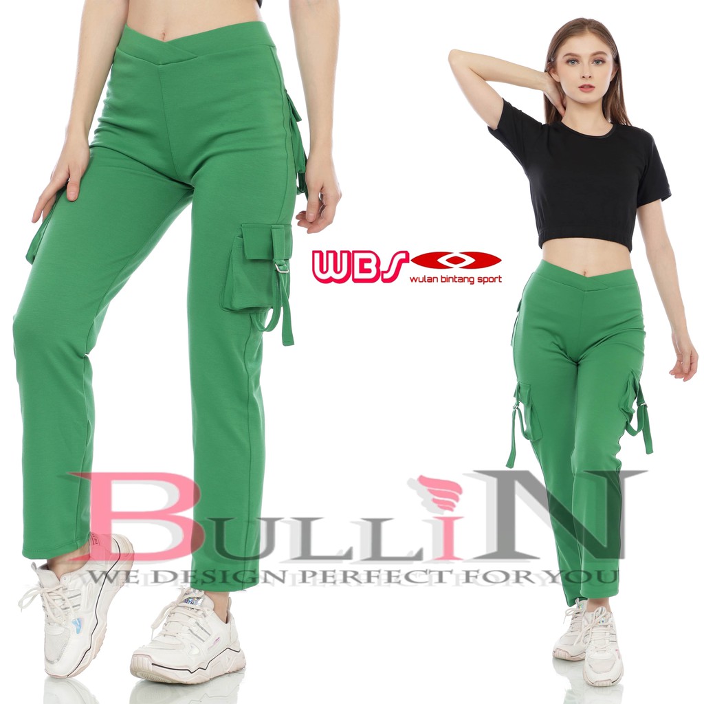 Celana CARGO PDL Kantong Jumbo Aerobik Wanita