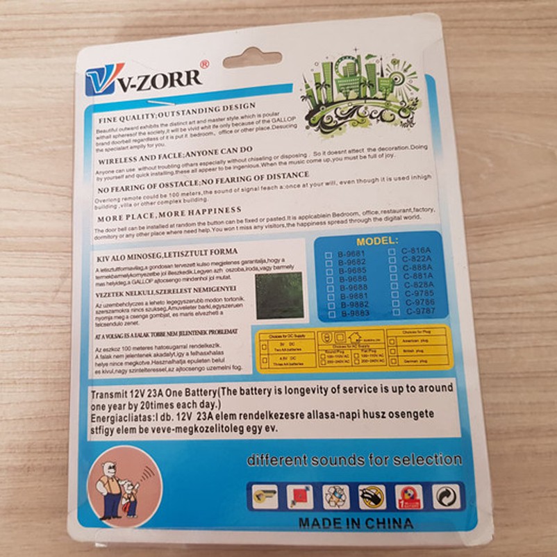 NEW IMPORT!! Bel Pintu Rumah Tanpa Kabel - Bel Rumah Wireless Jangkauan Hingga 100 Meter - Door Bell