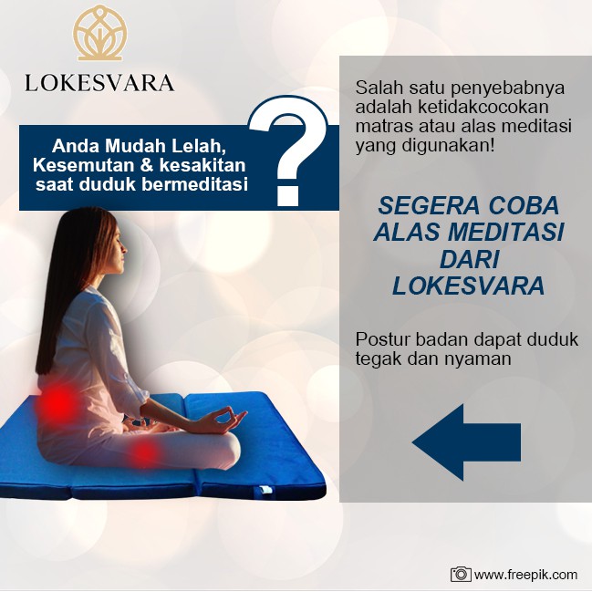 Matras/Bantal/Alas Meditasi (Bantal Doa) Persegi Zabutton Navy Blue