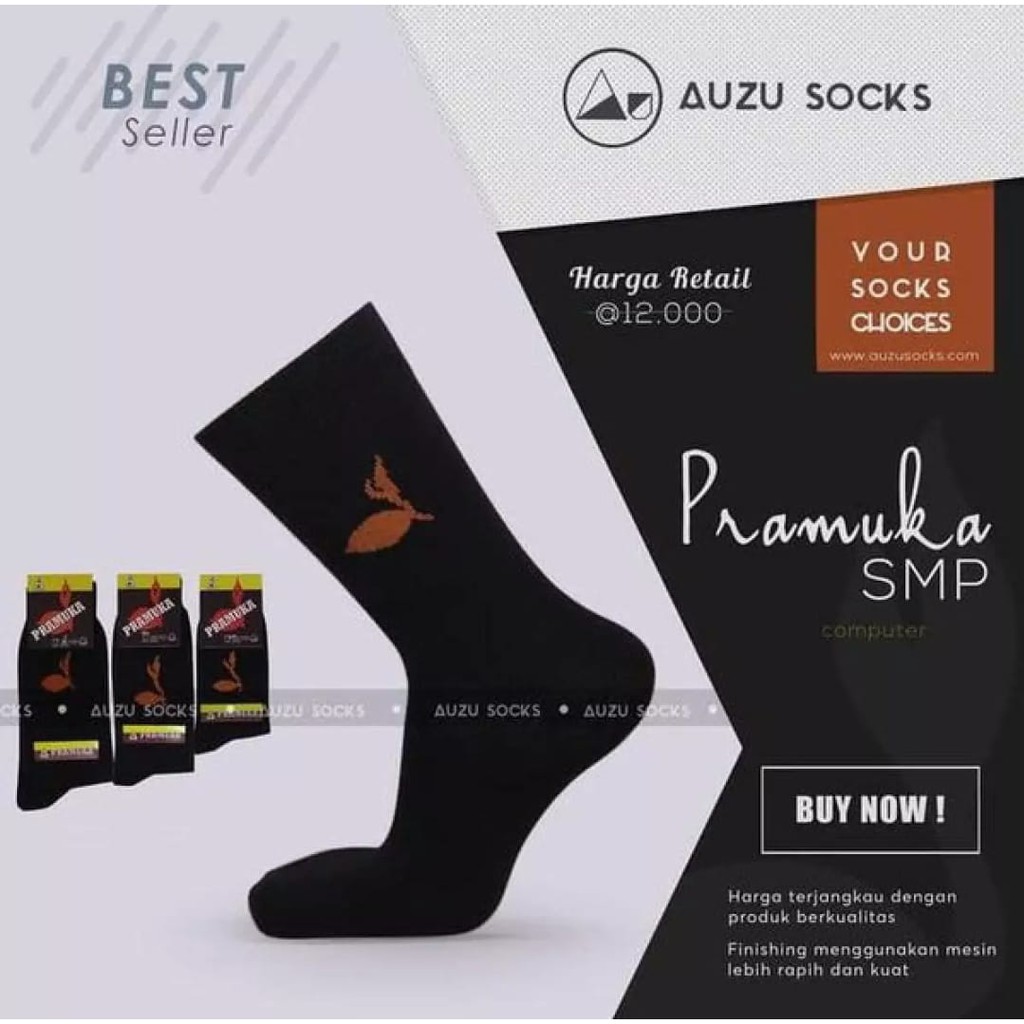 ( 3 PASANG ) KAOS KAKI SEKOLAH / KAOS KAKI PRAMUKA / KAOS KAKI PRAMUKA SD