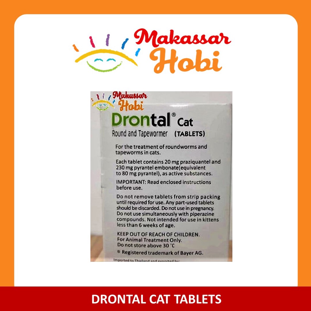 Obat Cacing untuk Kucing DRONTAL Cat Tablet Tablets