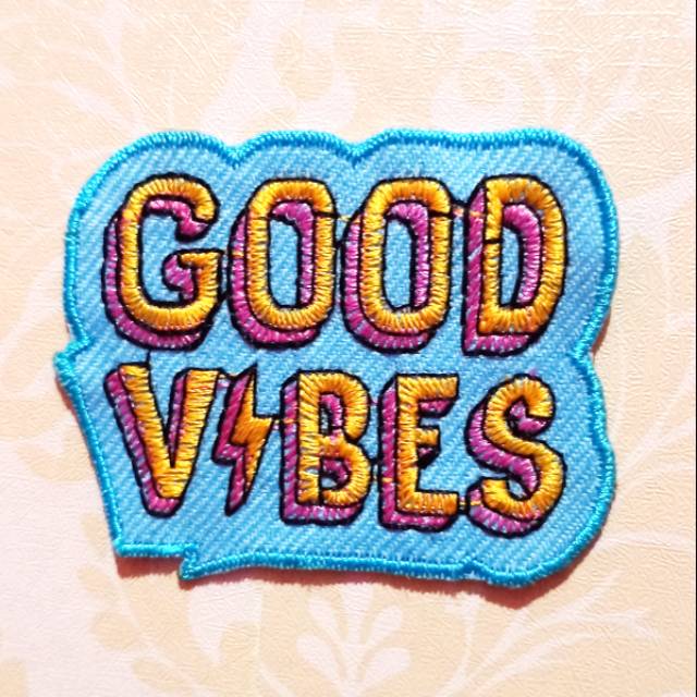Patch bordir Good vibes