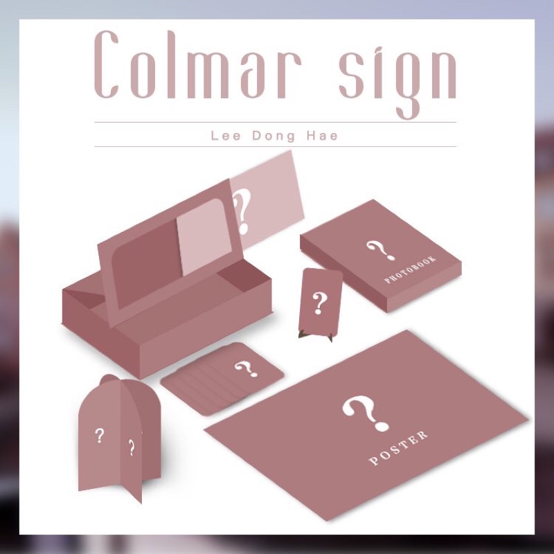 Colmar Sign Donghae Photobook (Special Ed) fullset unsealed