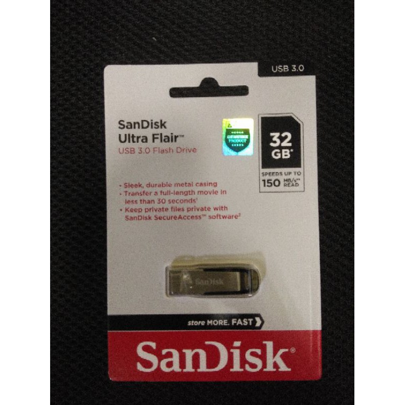 SanDisk Ultra Flair Flash Disk 32GB USB 3.0 150MB/s