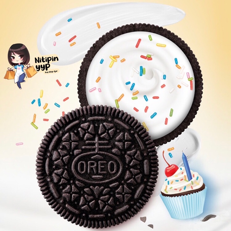 [UNIK] China OREO Sandwich Cookies BIRTHDAY CAKE Flavour — Oreo China Best Seller rasa Kue Ulang Tahun (97gr)