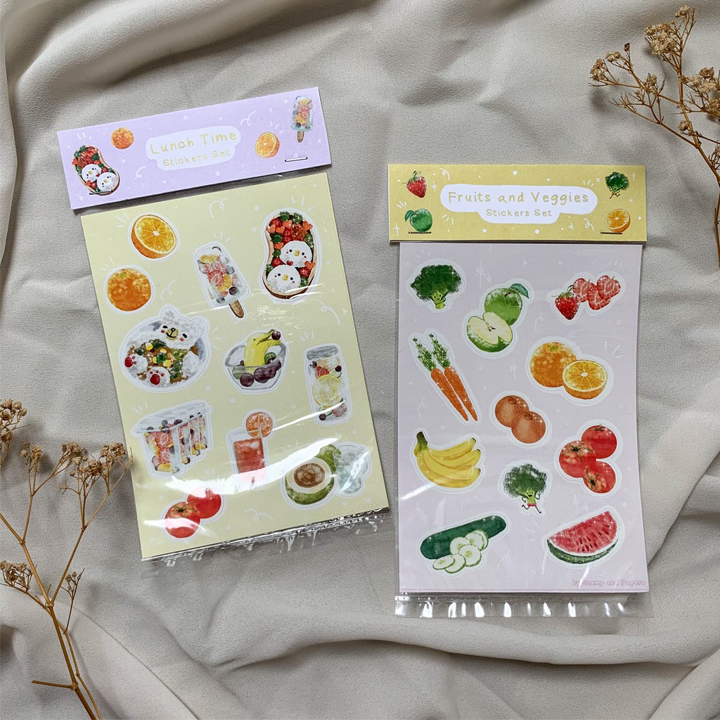 

[Artopia] Fruit Veggies Sticker by STAMP AND PAPER / Buah Sayur Stiker DIY Jurnal Journal