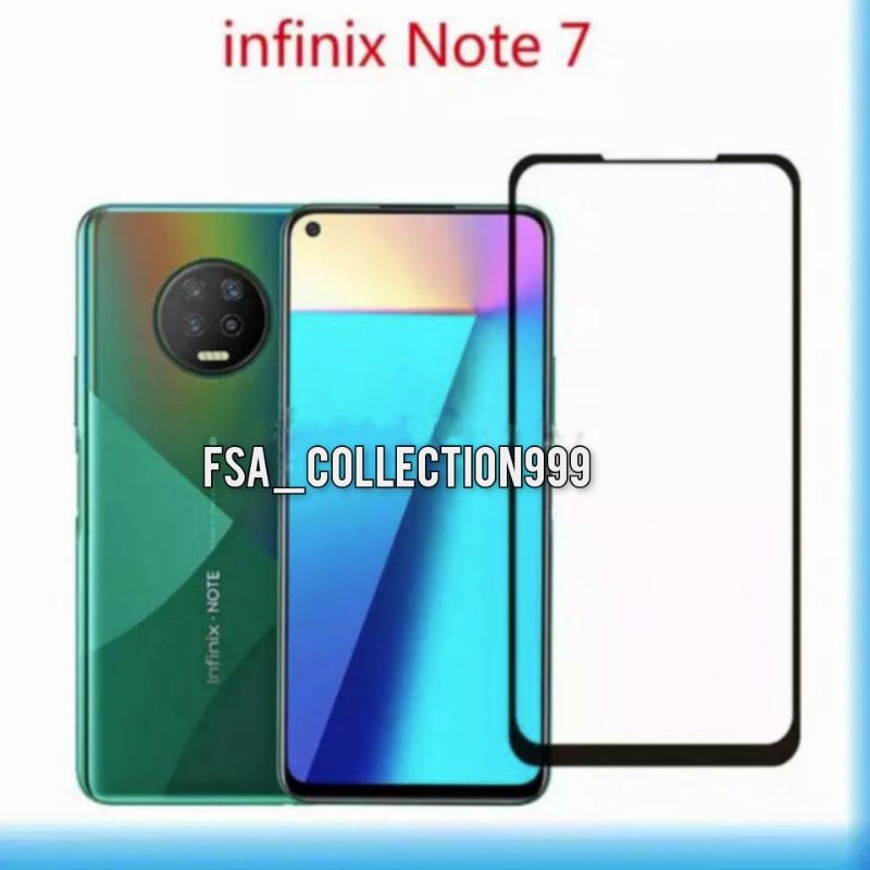 Tempered Glass Infinix Note 7/Note 8 New Full Screen Premium Protector Quality