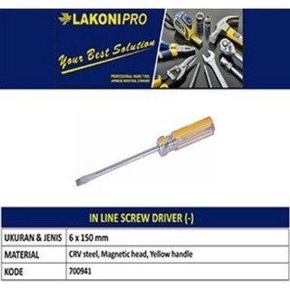 Obeng Minus 4x200mm 700929 LAKONI PRO / In Line Screw Driver (-)