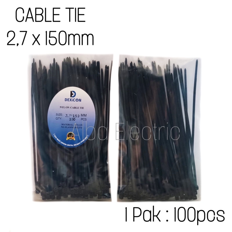 KABEL TIES 2.7 x 150mm WARNA HITAM KABEL TIES 2,7 x 150 WARNA HITAM KABEL TIS WARNA CABLE TIE COLOR