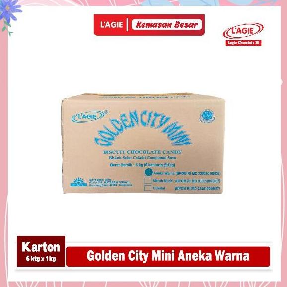 

AL COKELAT LAGIE GOLDEN CITY MINI WARNA-WARNI 1 KARTON ISI 6 KANTONG DC51C1215