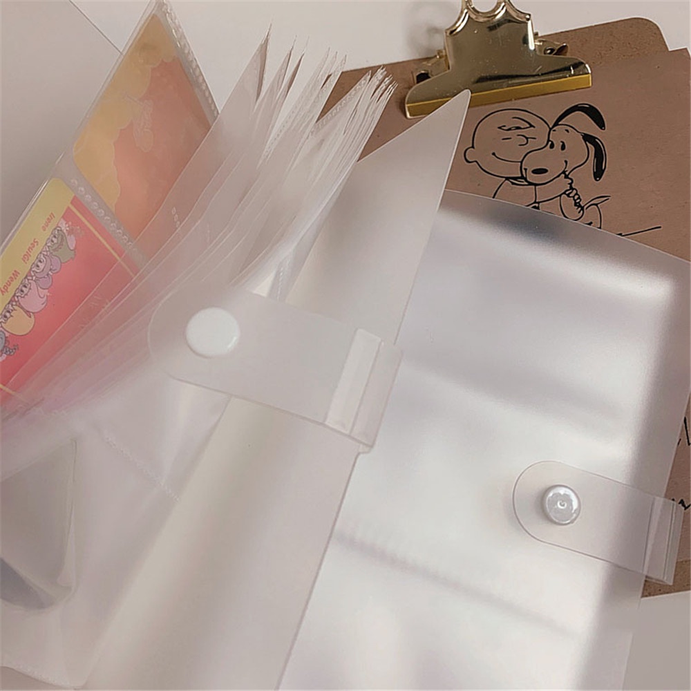 aaoottuuoo5.id Cod   120 / 240 Capacity Album Frosted Transparent Postcard Photo Souvenir Holder Storage Card Book