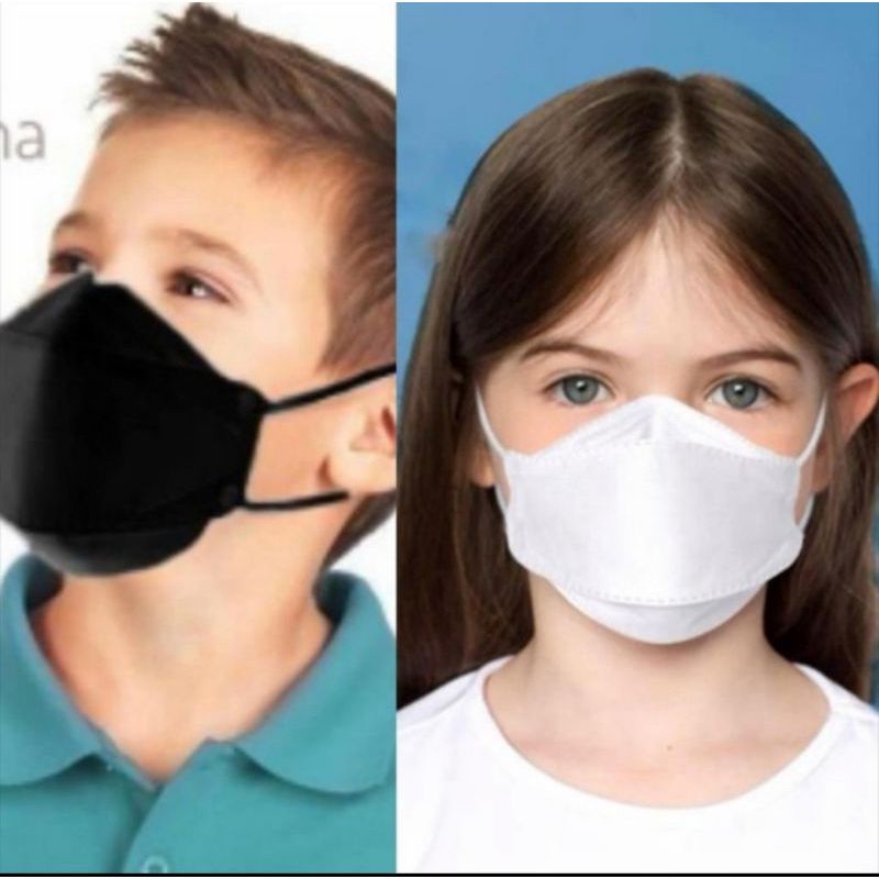 KF94 Y&B CARE KIDS 4PLY polos HITAM&PUTIH isi 10pcs / masker kf94 murah # shopee.co.id/erastore