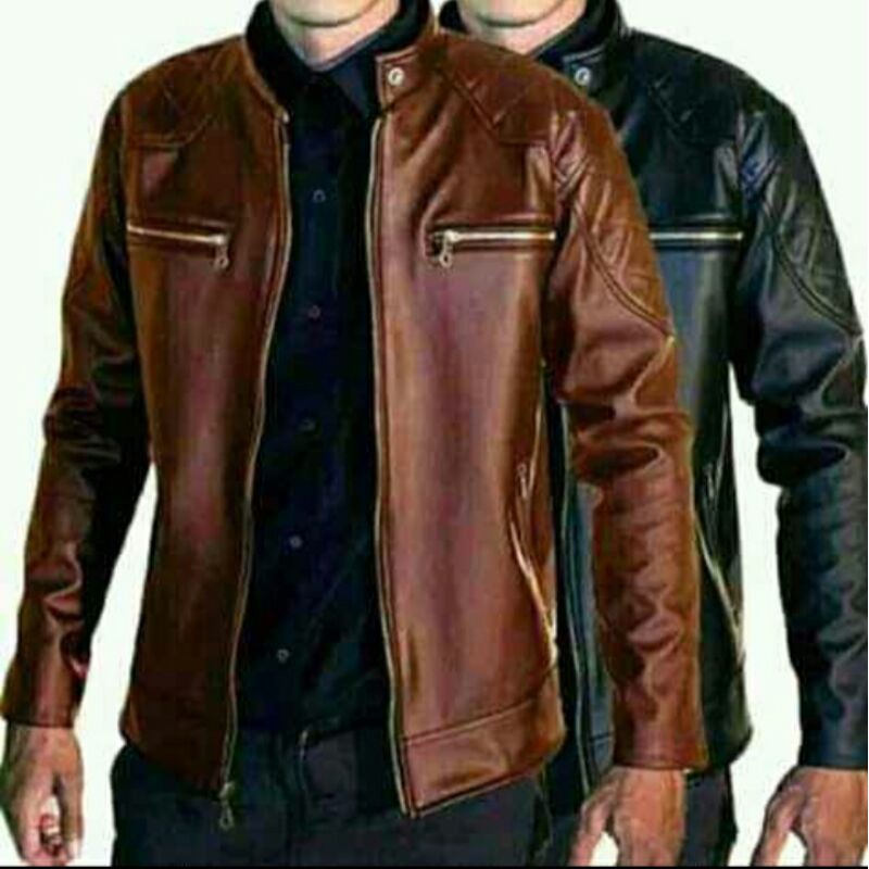 Jaket Kulit Style Biker Bandung