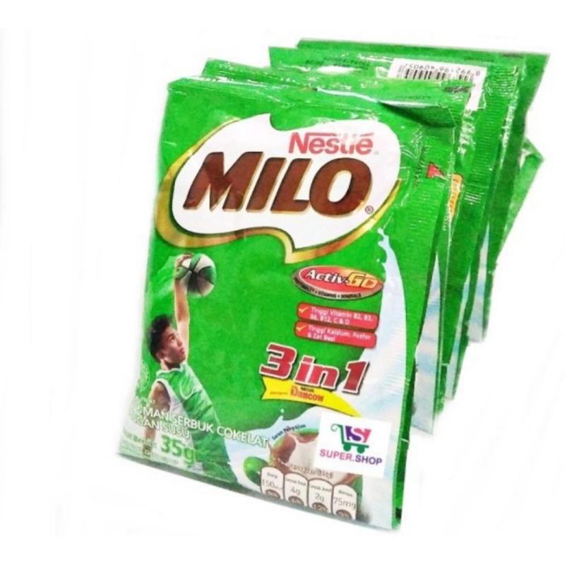 

MILO 22 G 3 IN 1 35 G ACTIVE GO MINUMAN SERBUK COKELAT PADUAN DENGAN MALT