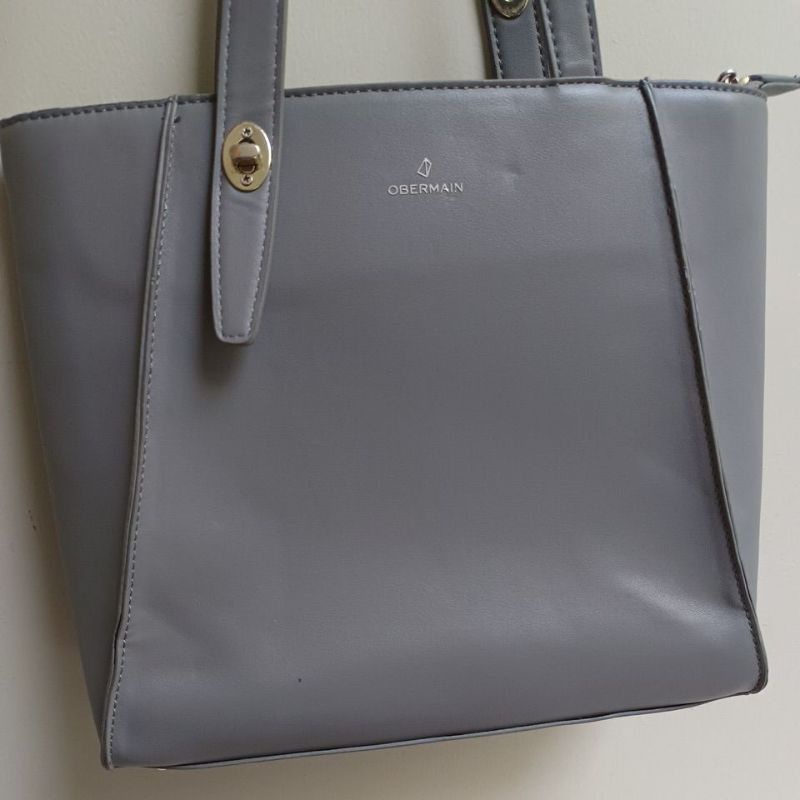 Obermain Tas Wanita Bethany Tote (M) Light Grey Preloved