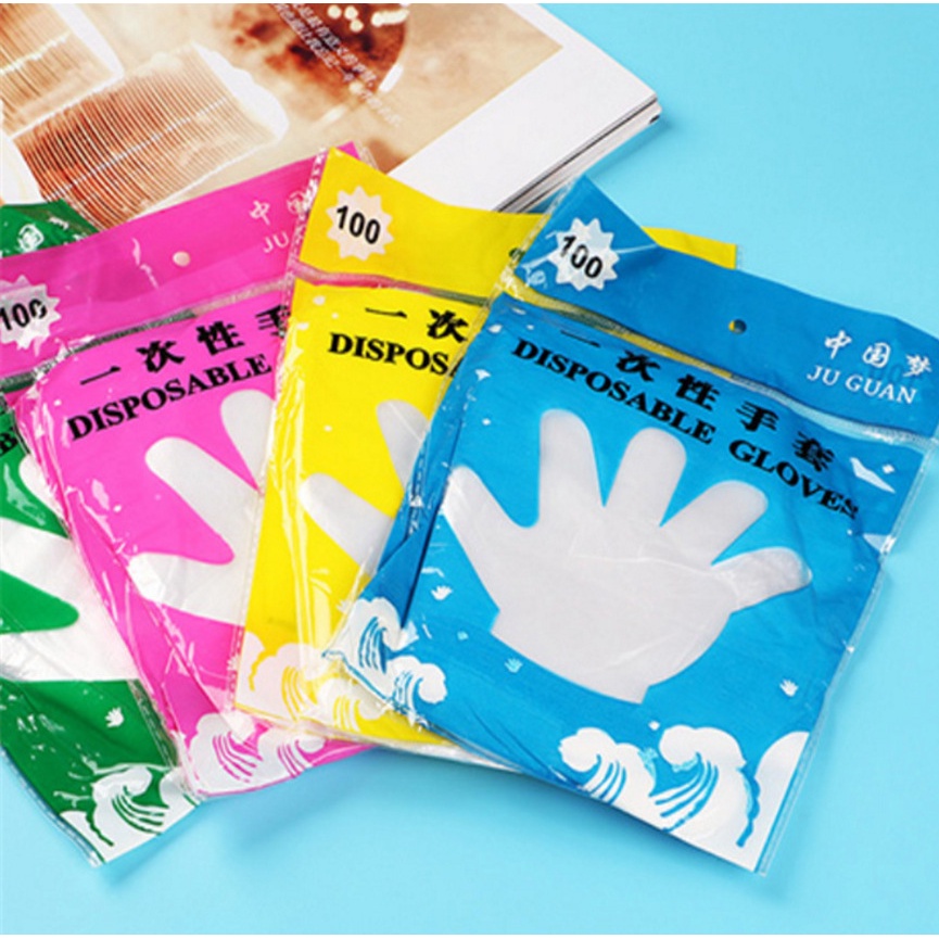 Sarung Tangan Plastik Disposable Berbahan HDPE / Plastic Gloves Food Grade / Sarung Tangan Masak / Sarung Tangan Plastik Serbaguna / Disposable / Sarung Tangan Berbahan Plastik HDPE / Sarung Tangan Tidak Mudah Robek / Sarung Tangan Plastik Isi 100Pcs