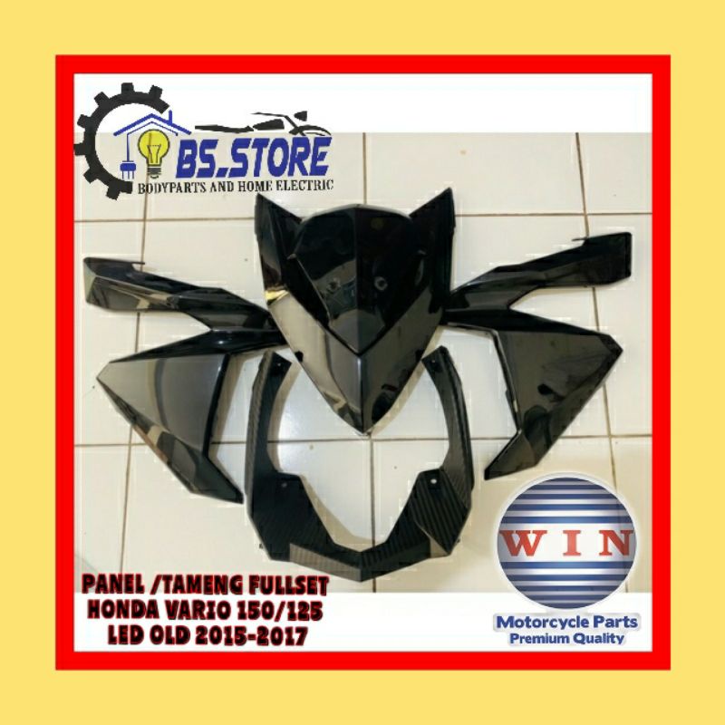 TAMENG DEPAN FULL SET VARIO 150/125 2015 2016 2017 PUTIH/ PANEL DEPAN VARIO 150 / HONDA VARIO / MERK WIN / DEK DEPAN FULL VARIO 150/125 LED OLD /PANEL HONDA