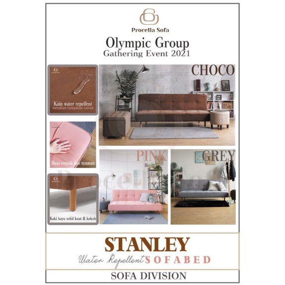 SOFABED PROCELLA STANLEY - SOFABED MURAH - KURSI SOFA - SOFA MURAH - PROCELLA SOFABED - KURSI TAMU