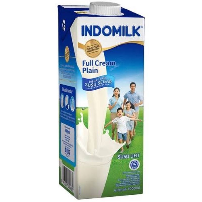 

INDOMILK SUSU UHT FULL CREAM PLAIN 1Liter