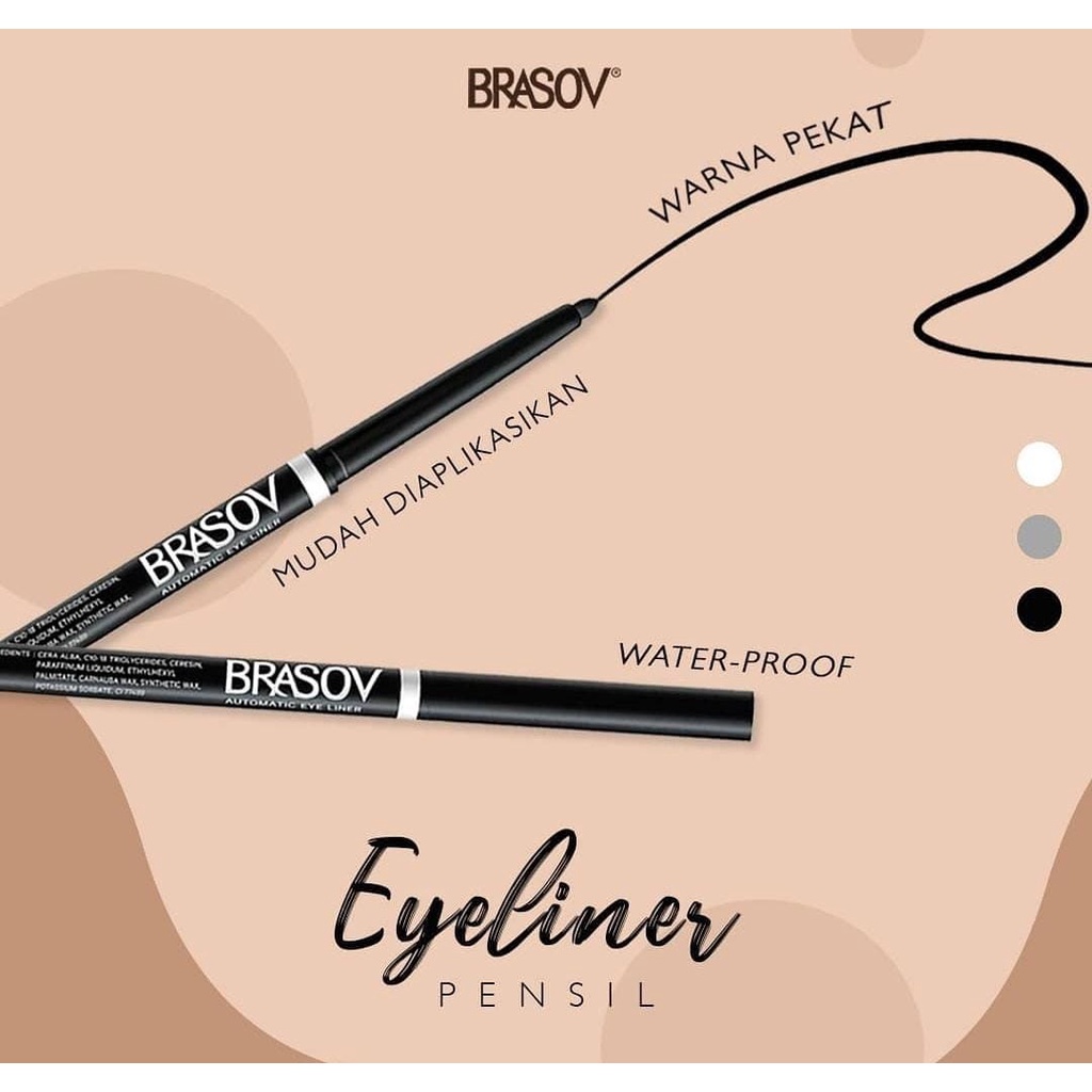 Brasov Eyeliner Auto Matic Putar Waterproof