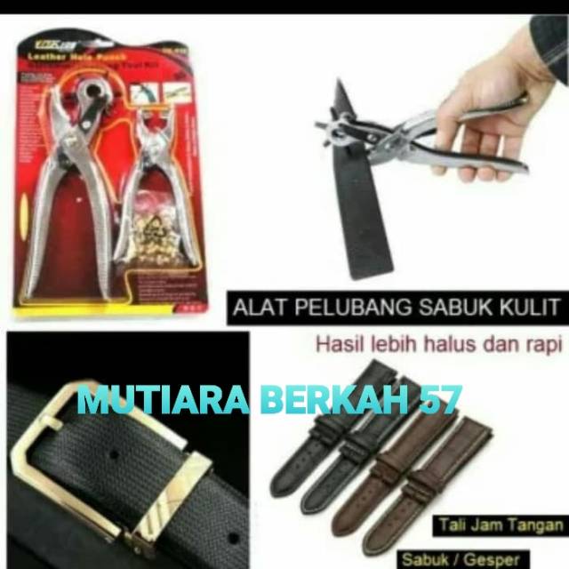 

Alat Tang Leather Hole Punch Grommet Pembolong Gesper-Kulit Set 2pcs Trmurah