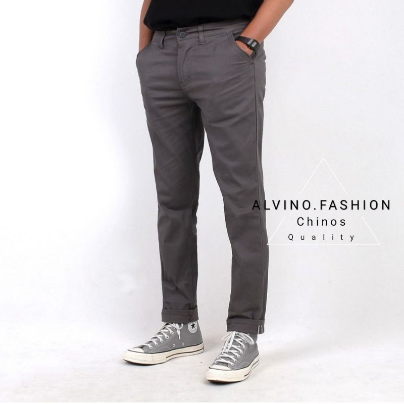 CELANA PRIA CHINO Slim fit Panjang Pria Kerja kantor Santai Liburan Cowok Original