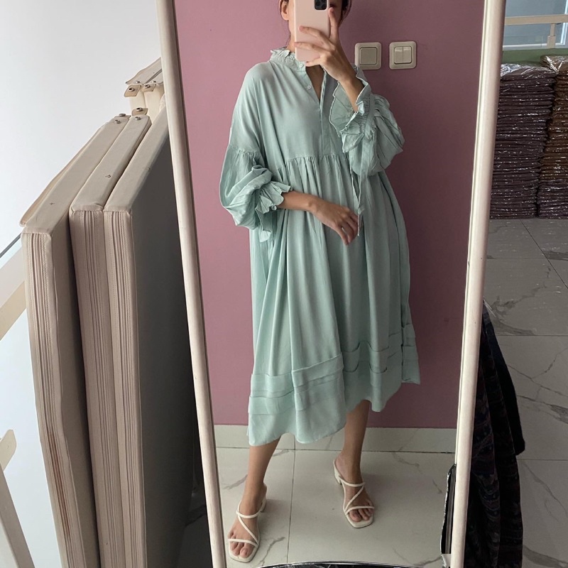 NABO - Kasela Midi Dress (Dress Midi bahan Rayon)