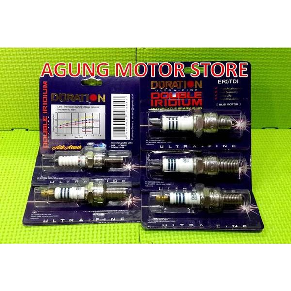 Jual Busi Motor Racing Duration Double Iridium Murah