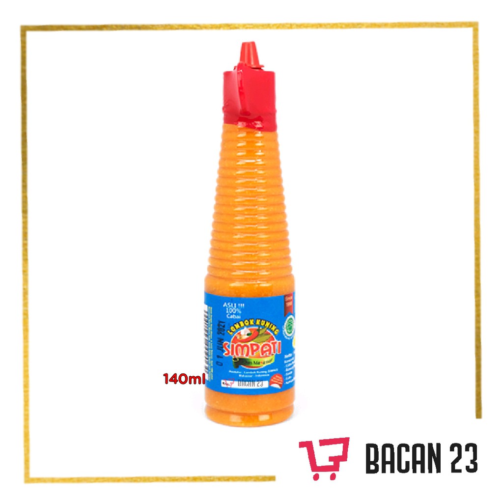 

Lombok Kuning Simpati Khas Makassar (140ml) / Saus Lombok Khas Makassar / Bacan 23 - Bacan23