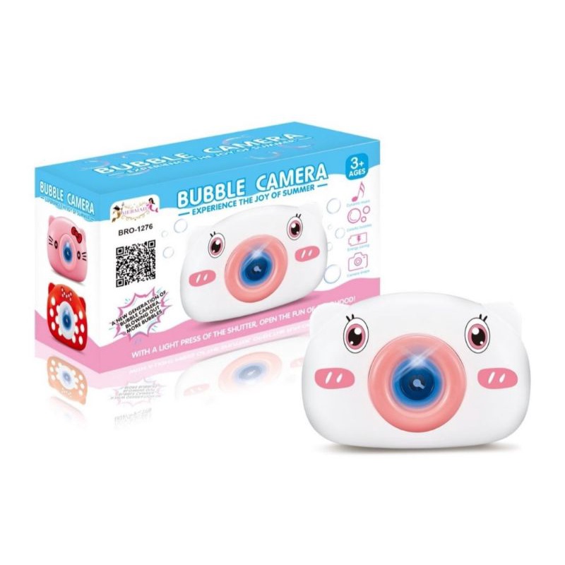 Mainan Anak Bubble Camera Electric Karakter Camera Bubble Mainan Anak Gelembung Busa Lampu Musik