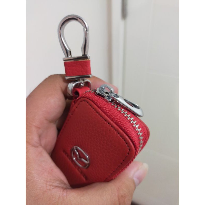 Dompet Stnk SIM  plus gantungan REMOTE kunci logo mazda merah+karet UNIVERSAL