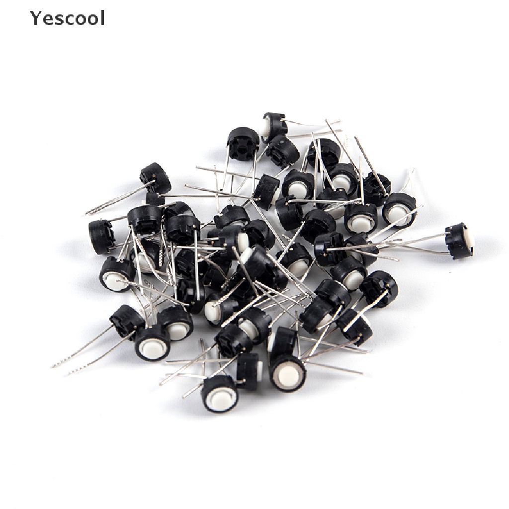 Yescool 50pcs Tombol Tekan Micro Switch 6x6 X 4.3 / 6x6 X 5mm