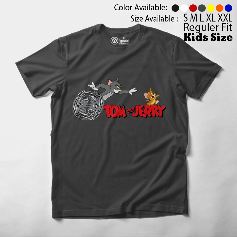 Tom &amp; Jerry - Kucing Dan Tikus , Baju Anak / Kaos Atasan Anak Laki Laki / Kaos Distro Anak / Kids T Shirt