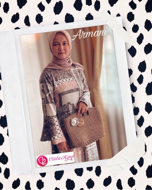 Gamis Dewasa Bahan Armani Silk Lembut (Code Mocca) - Cinta Hijup