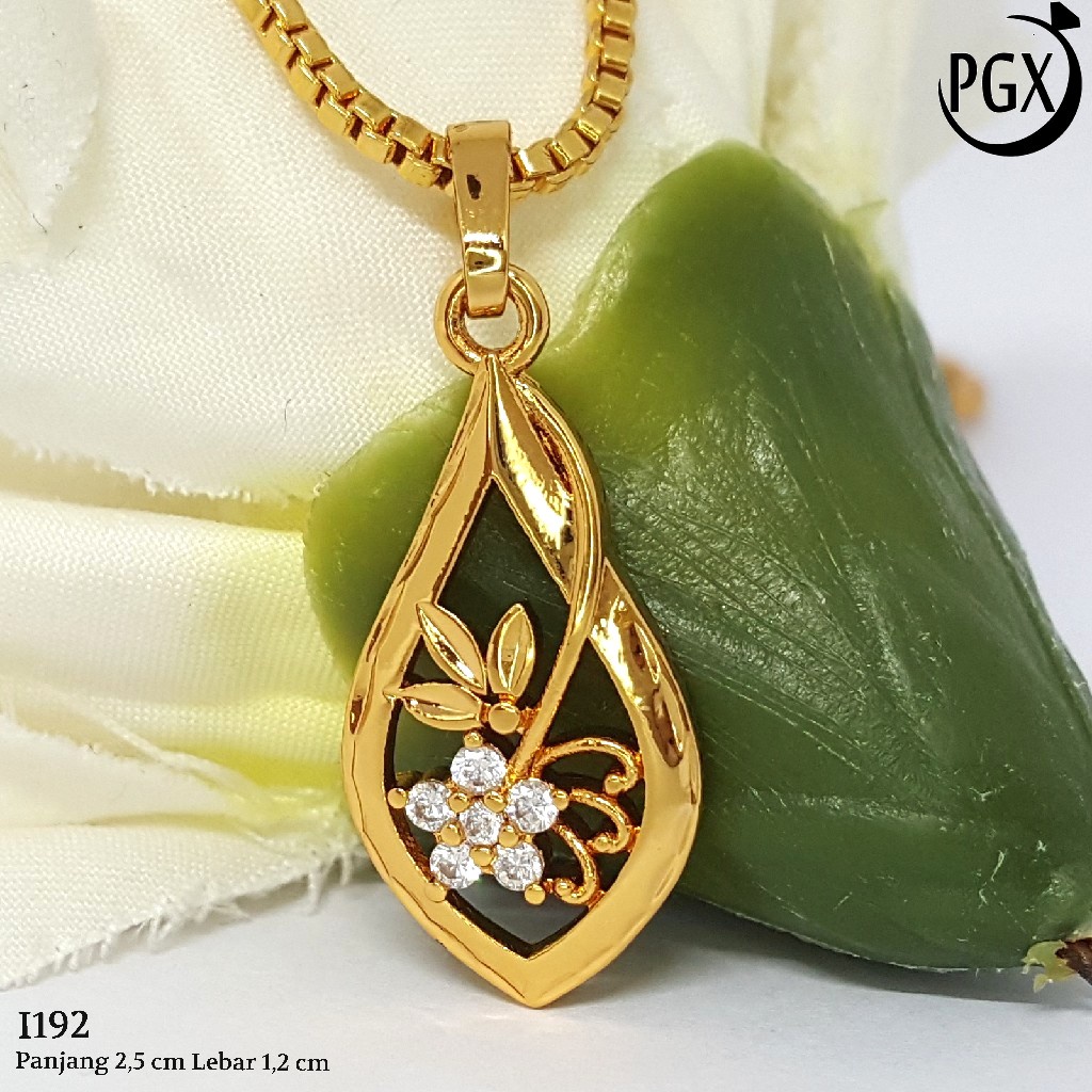 PGX Liontin Kalung Xuping Wanita Perhiasan Lapis Emas Aksesoris Fashion - I192