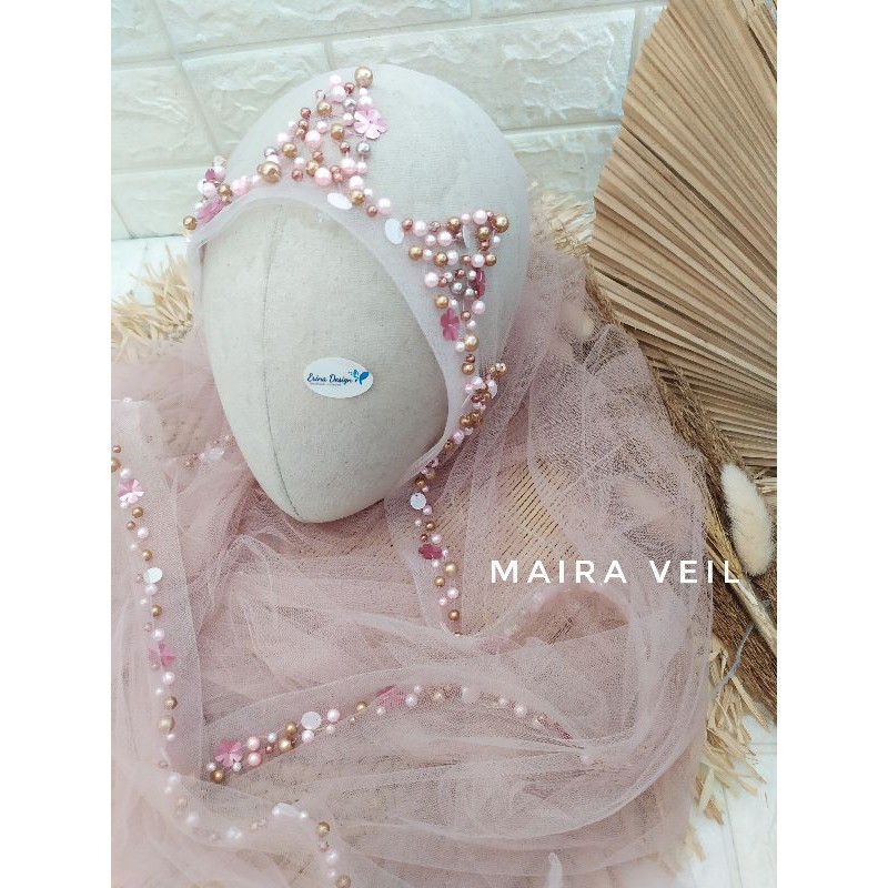 veil / slayer / maira veil / hijab pengantin / wedding veil