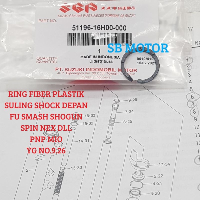 RING FIBER PLASTIK SULING SHOCK DEPAN FU SMASH SHOGUN SPIN NEX DLL PNP MIO JUPITER VEGA R VEGA ZR