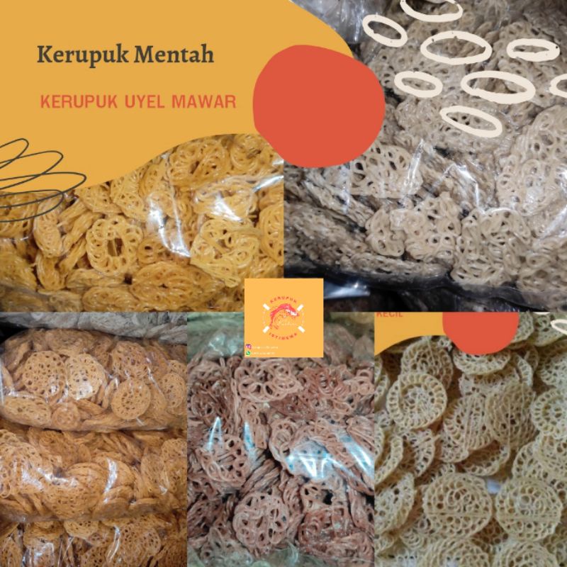 

[ 500 gr ] KERUPUK UYEL MAWAR BESAR KECIL PUTIH KUNING / KRUPUK MENTAH UYEL / KRECEK UYEL