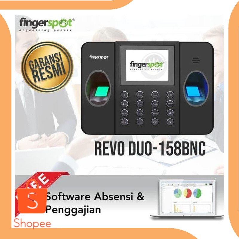 Dijual perkakas Revo Duo-158BNC fingerspot mesin absensi 20DEZ Berkualitas