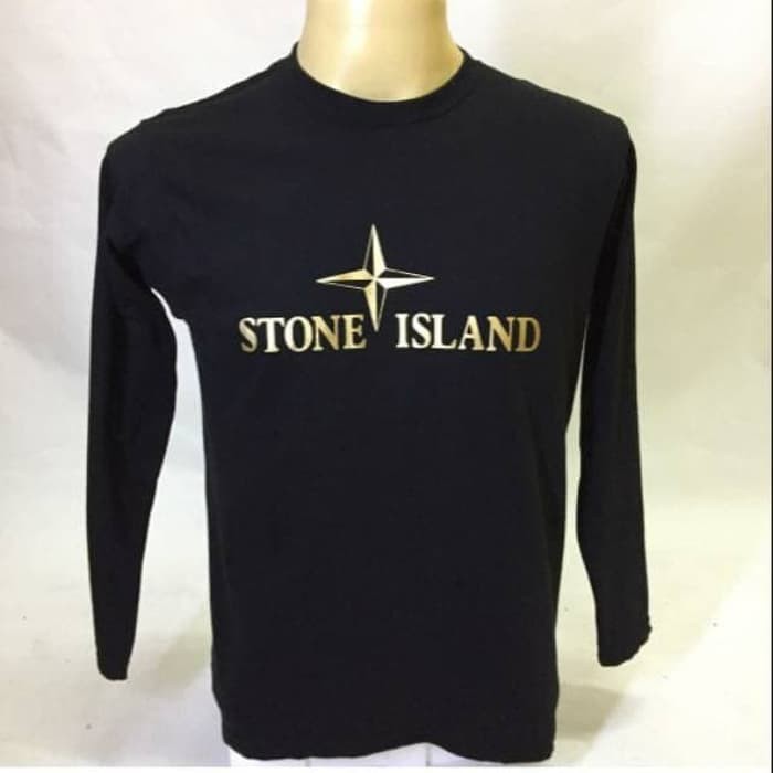 Kaos Baju Obral Combed 30 Distro STONE iSLAND polos Lengan Panjang